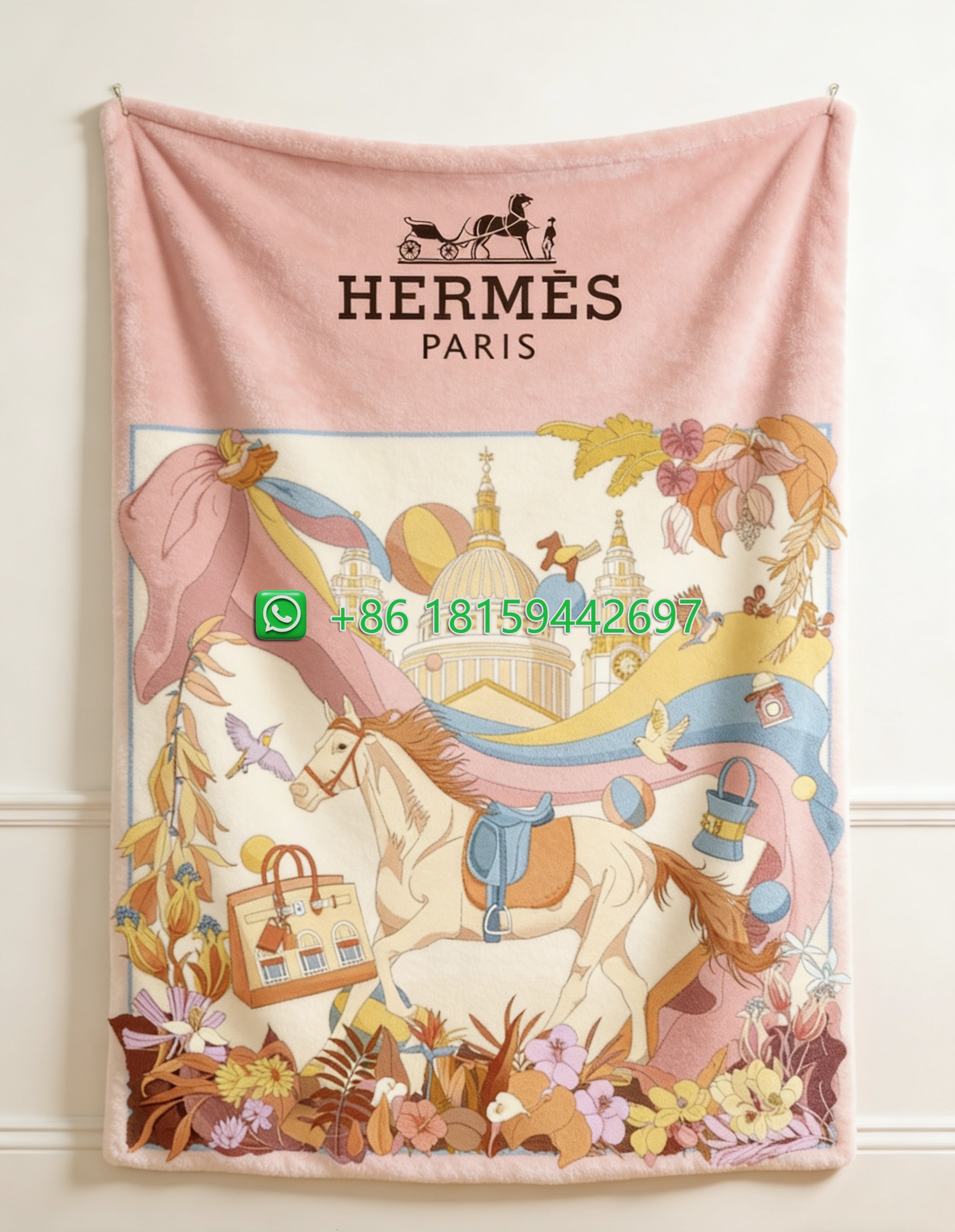 Hermes Throw Blankets